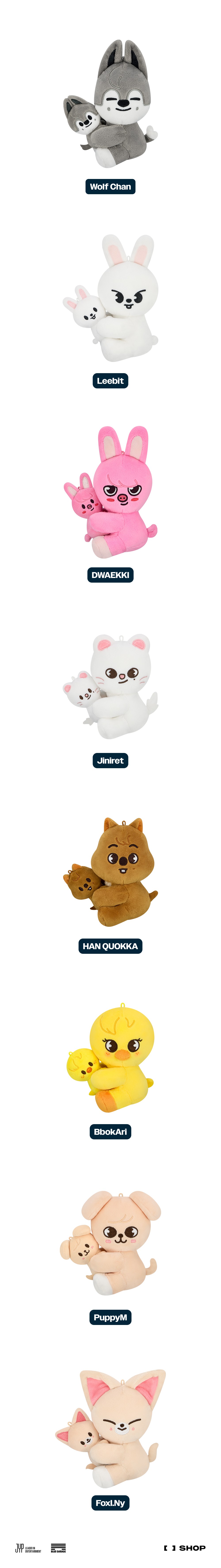 Stray Kids - [dominATE : celebrATE] Merch - SKZOO MAGNET PLUSH SET